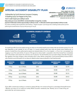 Zurich Accident and Disability Insurance Information Flyer